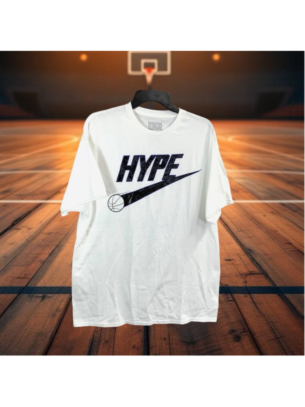 Effectus Never Worn White Hype Basketball T-shirt Men Large